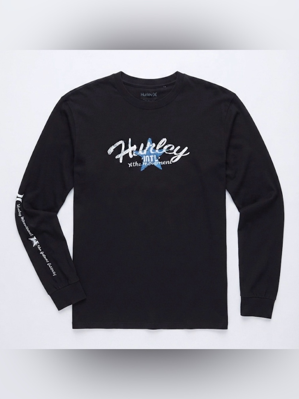 Hurley International Long Sleeve T-Shirt Mens Star Graphic The Movement M / L